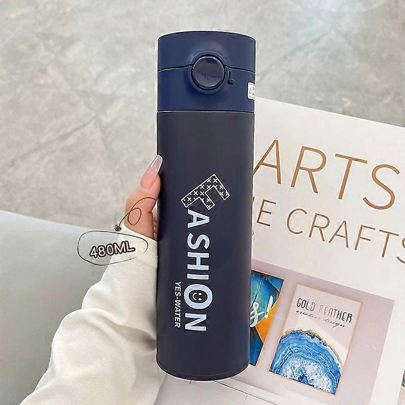 16oz/480Ml Stainless Steel Vacuum Insulated Water Bottle,Leakproof,BPA Free-Blue