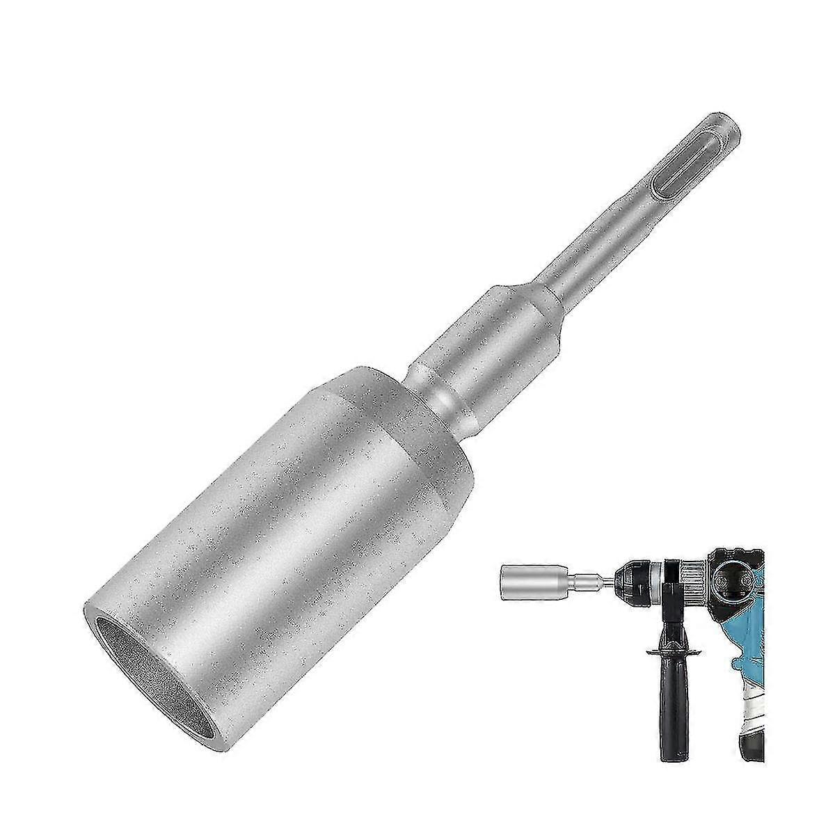 Heavy Duty SDS-Plus Ground Rod Driver compatible with T Posts & Grounding Rods, Electrical Installation Tool