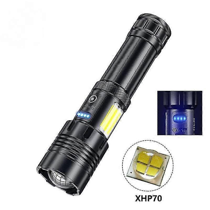 Powerful Outdoor Flashlight P70 USB Rechargeable Ultra-Bright Long-Range