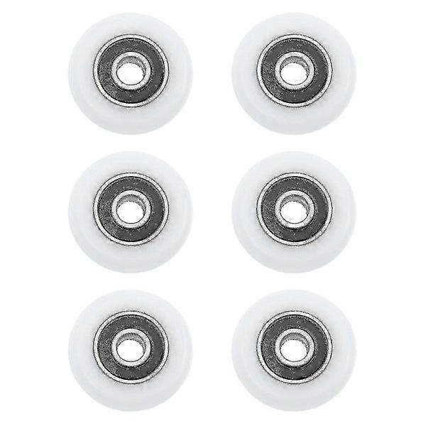 Replacement Shower Door Rollers - Durable PVC, Smooth Operation, 6 Pack for Easy Sliding System Fix