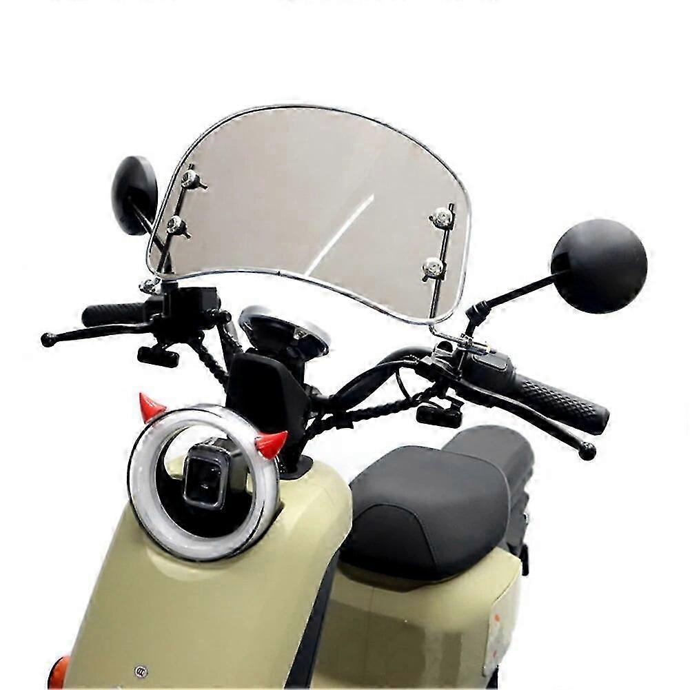 conBack Protectors 1 Set Motorcycle Scooter Modified Front Windshield Retro Locomotive Front Windshield Electric Vehicle Moped Front Windshield