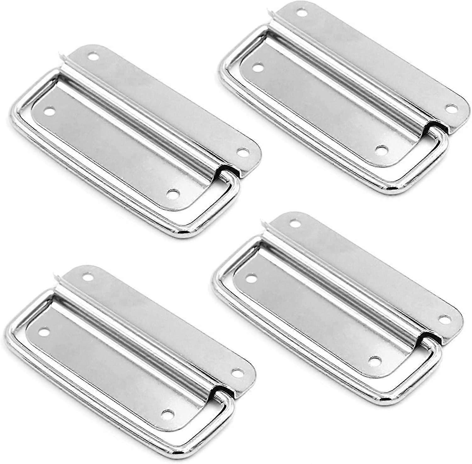 4 Pieces Stainless Steel Pull Handles, Case Handle, Metal Door Puller Handle, for Tool Box Flight Case Boxes Hardware
