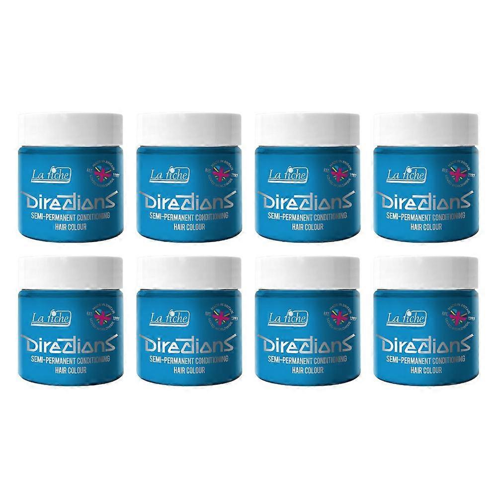 8 x La Riche Directions Semi-Permanent Hair Color 100ml Tubs - Pastel Blue