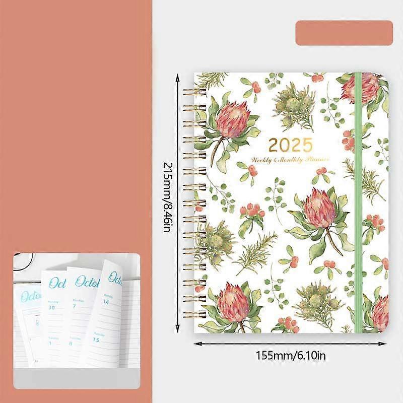 English Schedule A Plan Book With Separating Pages Plan Notebook Coil Book Durable AA