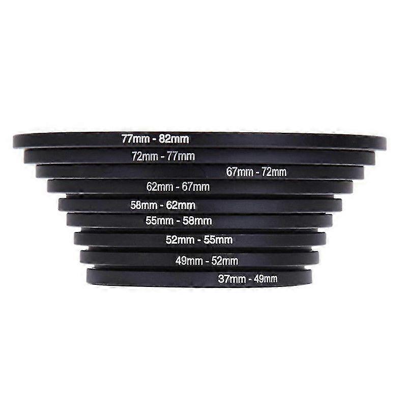 9 Pcs Lens Adapter Ring Filter Thread Len Ring Step Lens Filter Adapter Rings