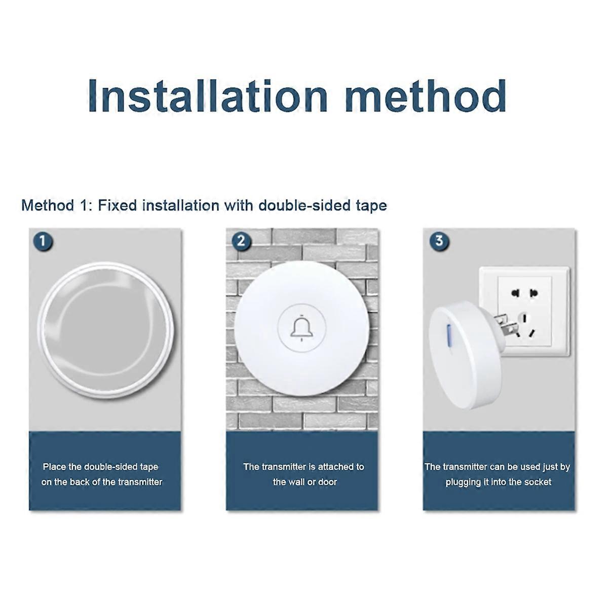 New Wireless Doorbell Waterproof Home Welcome Smart Door Bell EU-PLUG