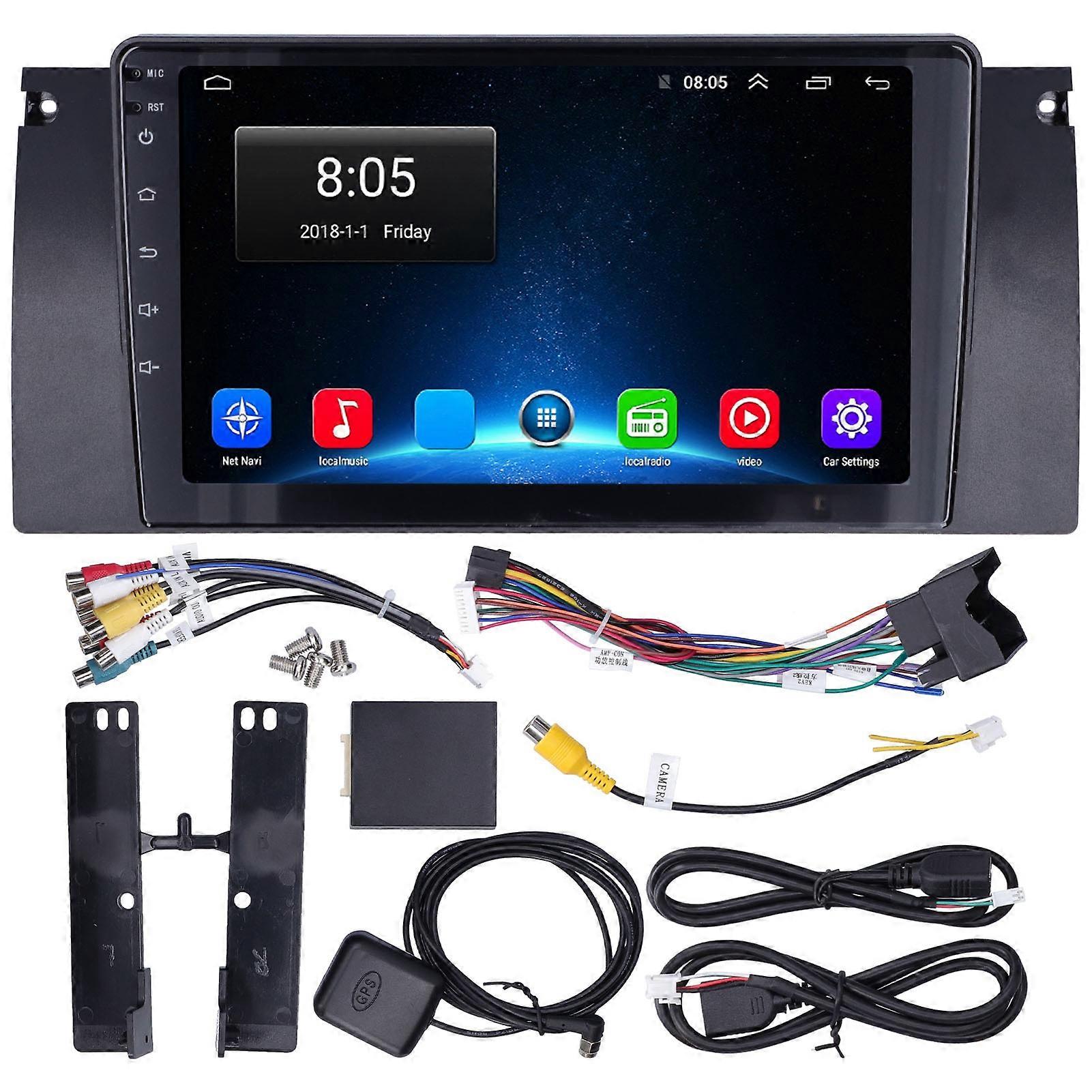 9in Car Multimedia Player GPS Navigation Android10.0 WiFi Touch Screen Fit for 5 Series E39 19962001 Old 17Pin Male(1+16G )