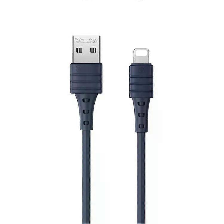 8 Pin Fast Charging Data Cable-2.4A,1m Length,TPE,Blue-REMAX Blue