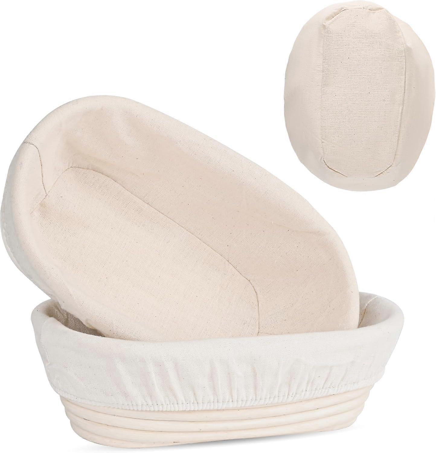 2 Count Banneton Basket Proofing Basket for Making Beautiful Bread 10' Oval