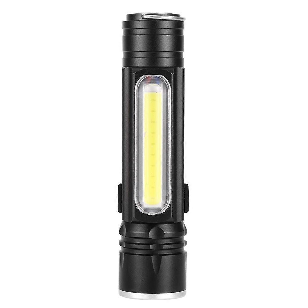 Mini LED Flashlight Waterproof 4 Modes Zoomable Torch Portable COB Work Lamp