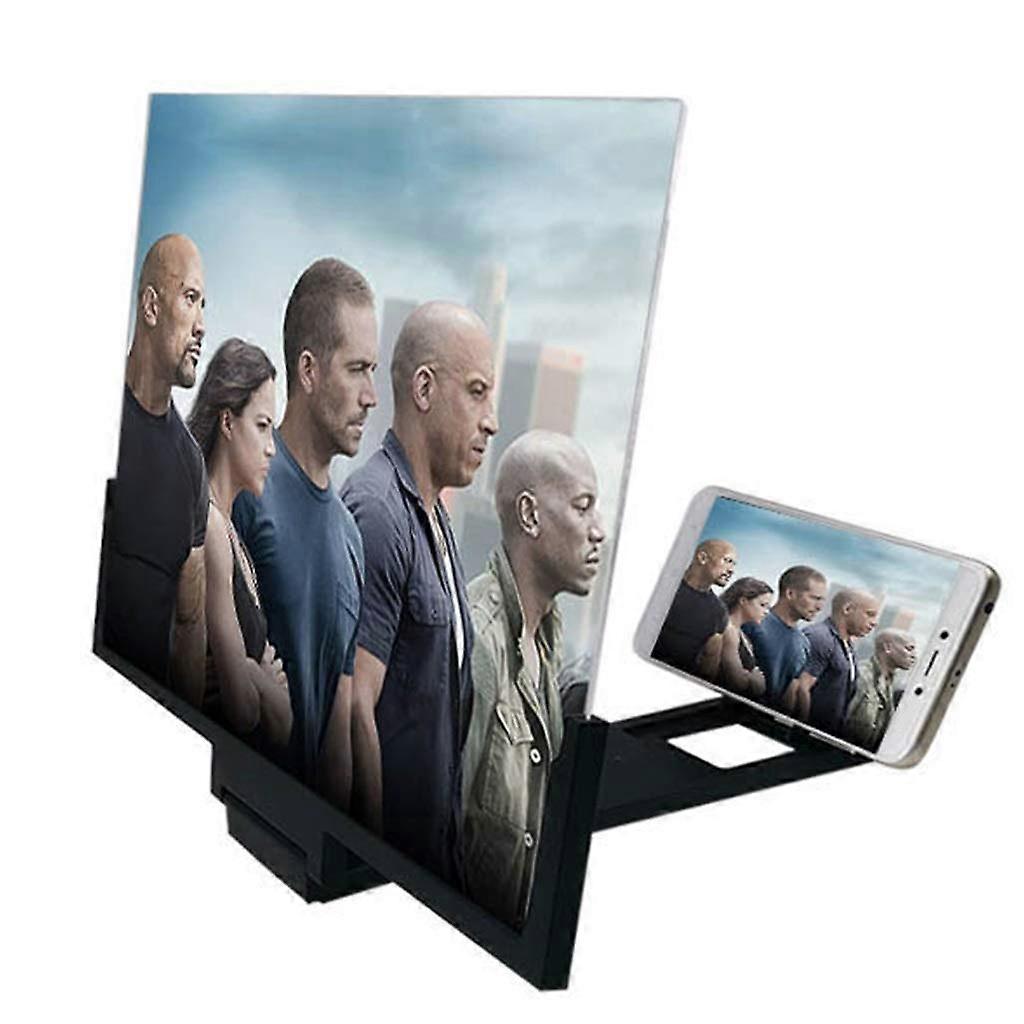 Magnifying Glass 18" Screen 3D Projector Enlarger for Movies Gaming, Foldable Phone Stand Holder Compatible with All Smartphones