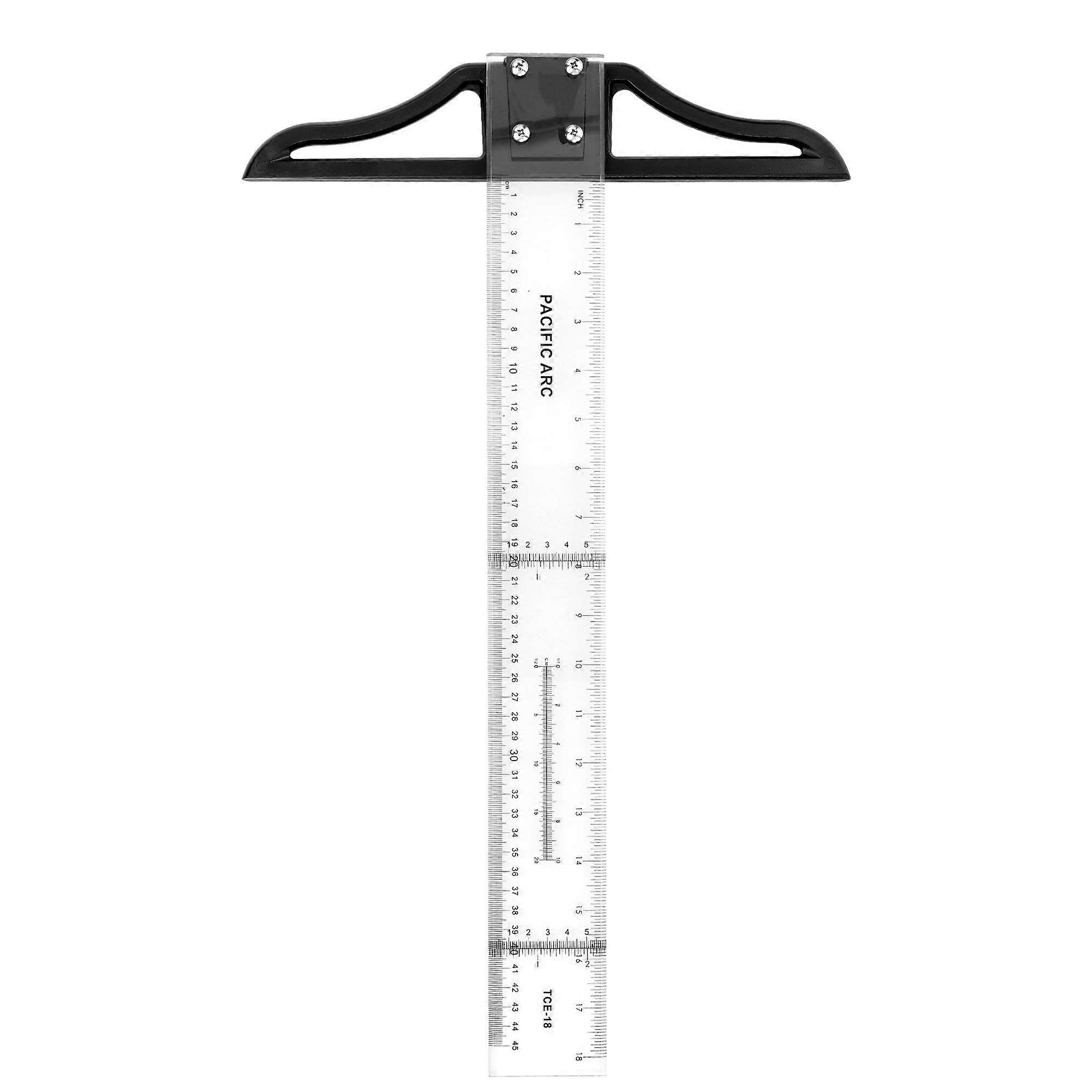 30 Inch T Square Acrylic Ruler with Graduated Inches and Metric Measurements, Detachable Head for Drafting and Drawing