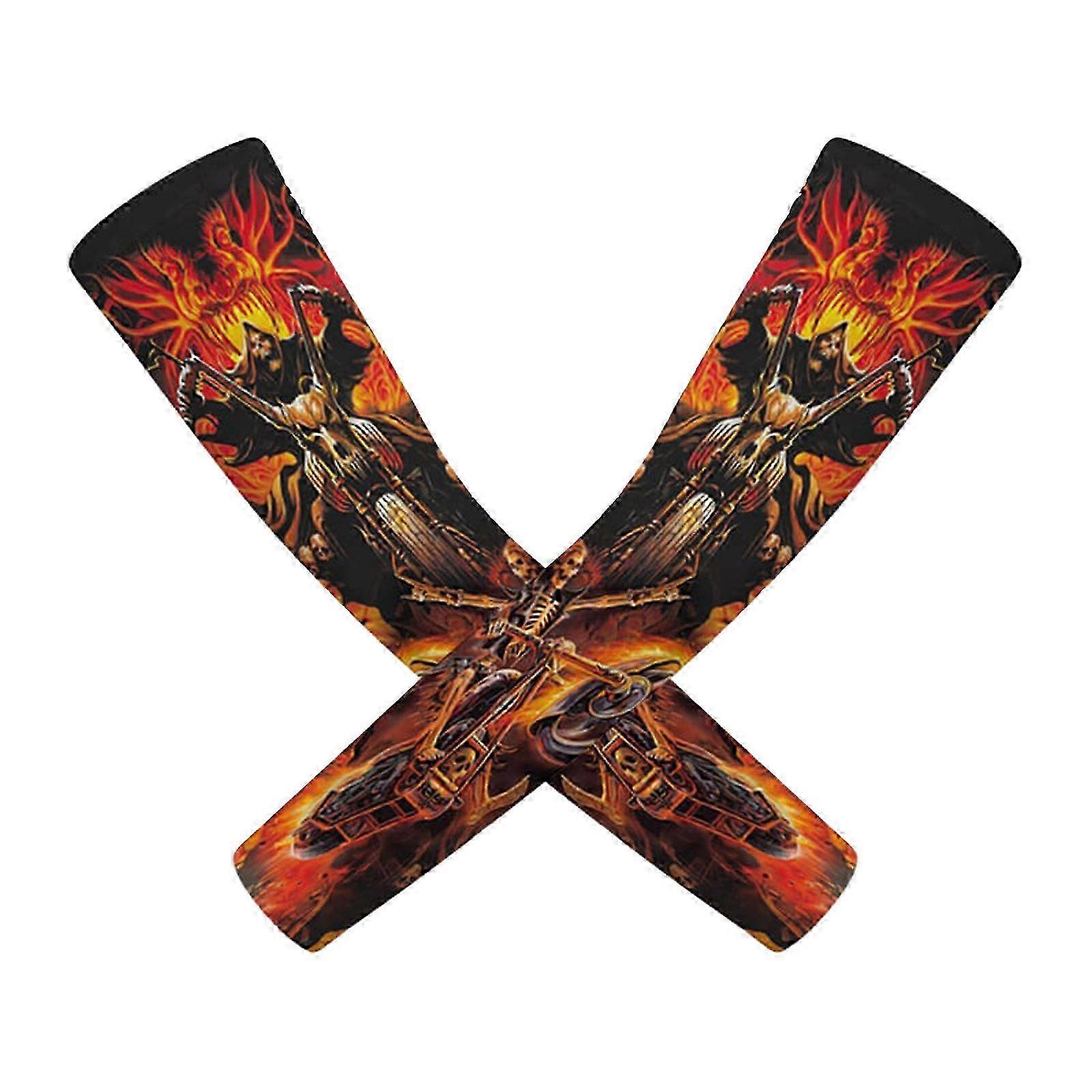 JiaWei Ανδρικά Μανίκια Βραχίονα Ψύξης Μακριά Κάλυμμα Βραχίονα Χωρίς Δάχτυλα Προστασία UV Ήλιος Σπορ Προσωρινά Μανίκια Βραχίονα 1TB