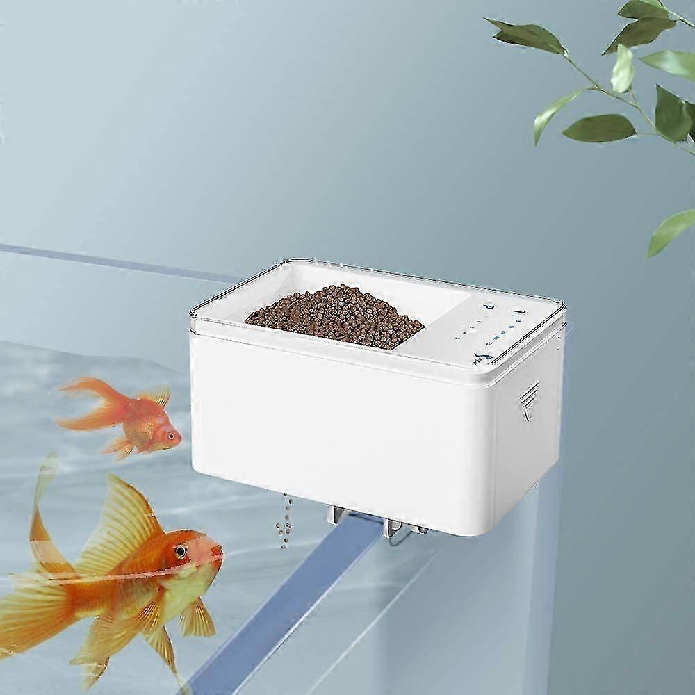 Automatic Fish Feeder,Intelligent Digital Fish Food Dispenser Timer,70ML Battery Operated Automatic
