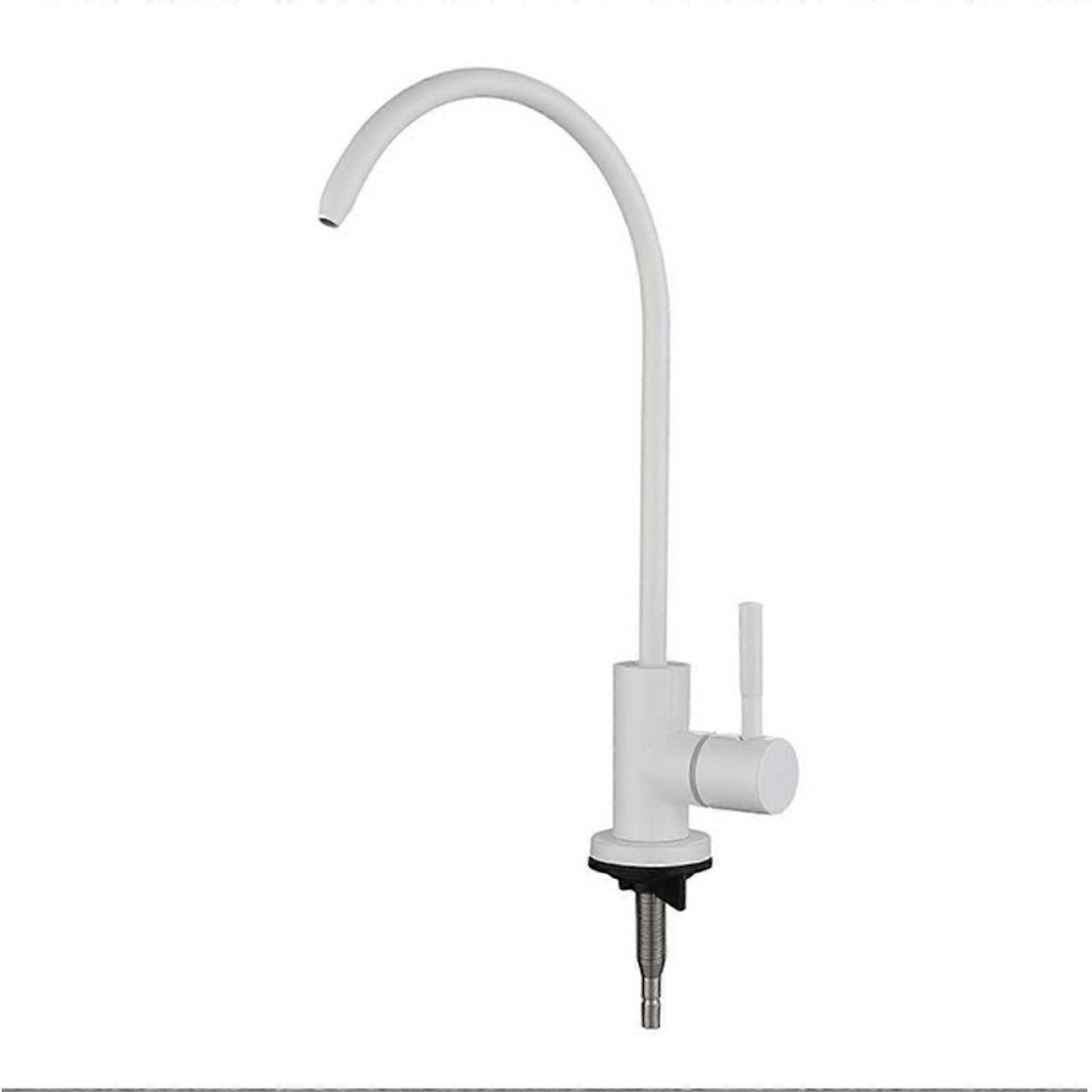 Kitchen Faucets, Drinking Water Faucet Single Gooseneck Cold Reverse Osmosis Faucet,White