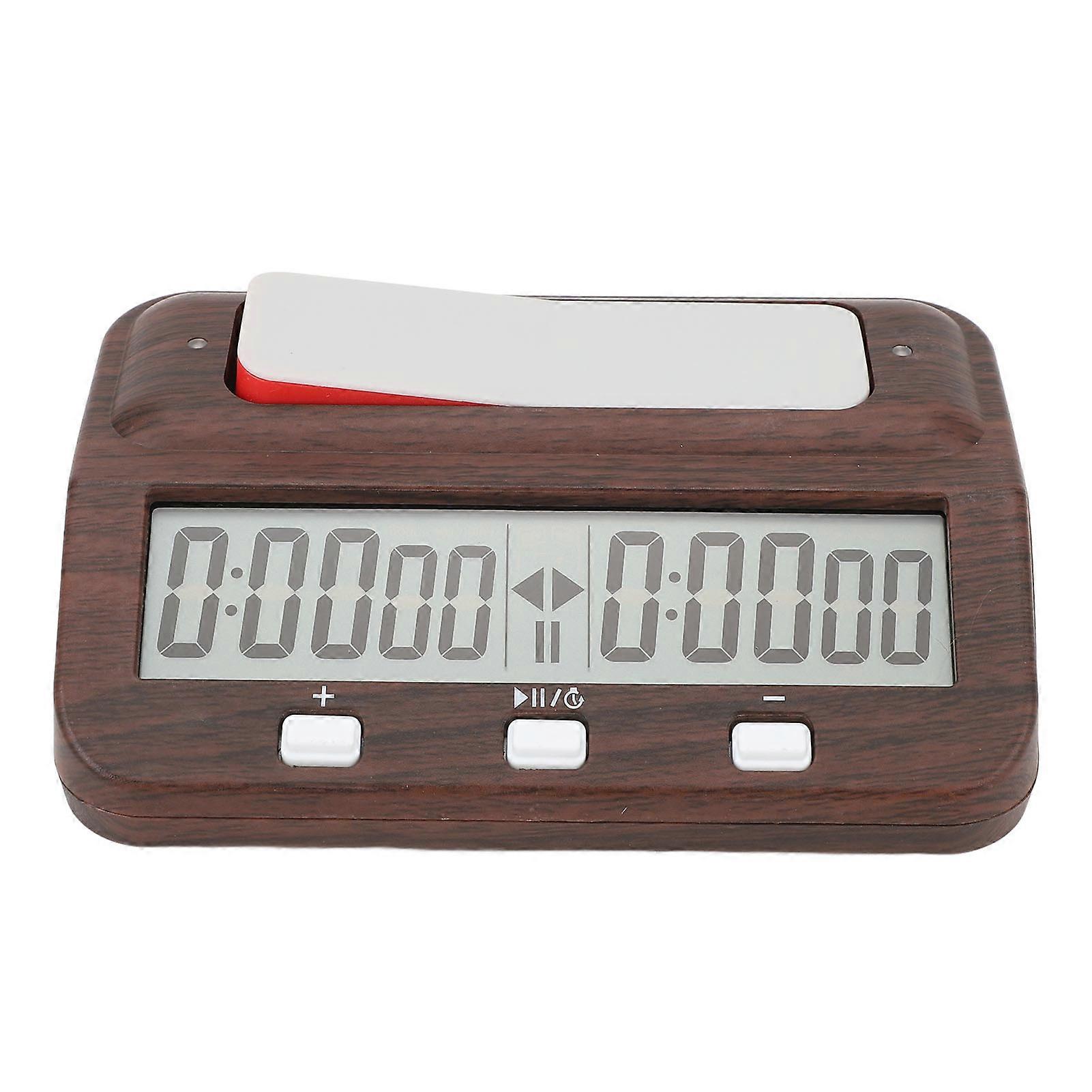 Clock Count Up Down Professional Competition ble Alarm Function Wood Appearance Portable Digital Chess Timer with Bonus Delay