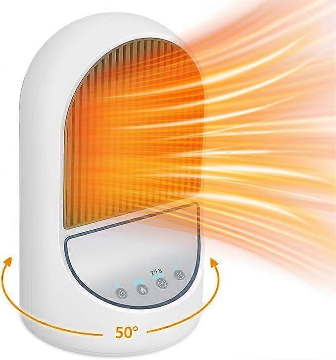 Electric Heater - 1200W Energy Efficient Space Heater, Portable Ceramic Fan Heaters, Thermostat 3 Modes 8H Timer, Overheat & Tip Over Protection, Sile