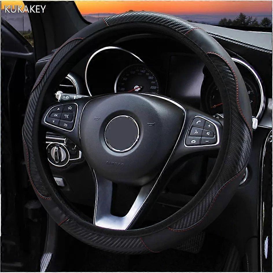 Universal Leather Car Steering Wheel Cover For Toyota Corolla Yaris Auris CHR Camry Prius RAV4 Highlander Anti-Slip Dust-proof