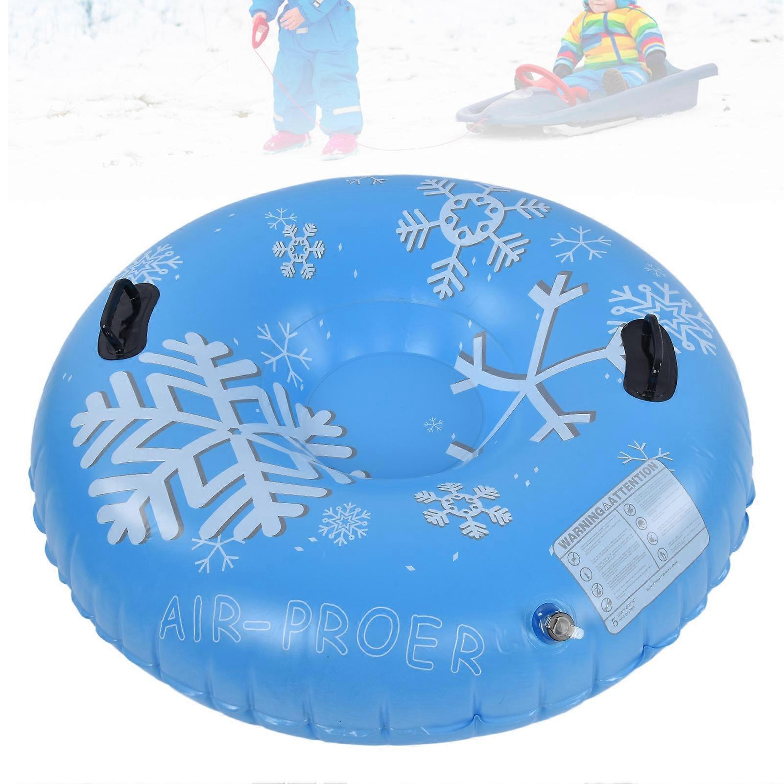 צינור שלג PVC 450 ק"ג עומס 46.5 אינץ' טבעת סקי מתנפחת כחול בהיר