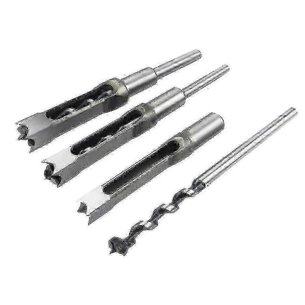 4pcs HSS Square Drill Bit Set for Woodworking Mortise Bits