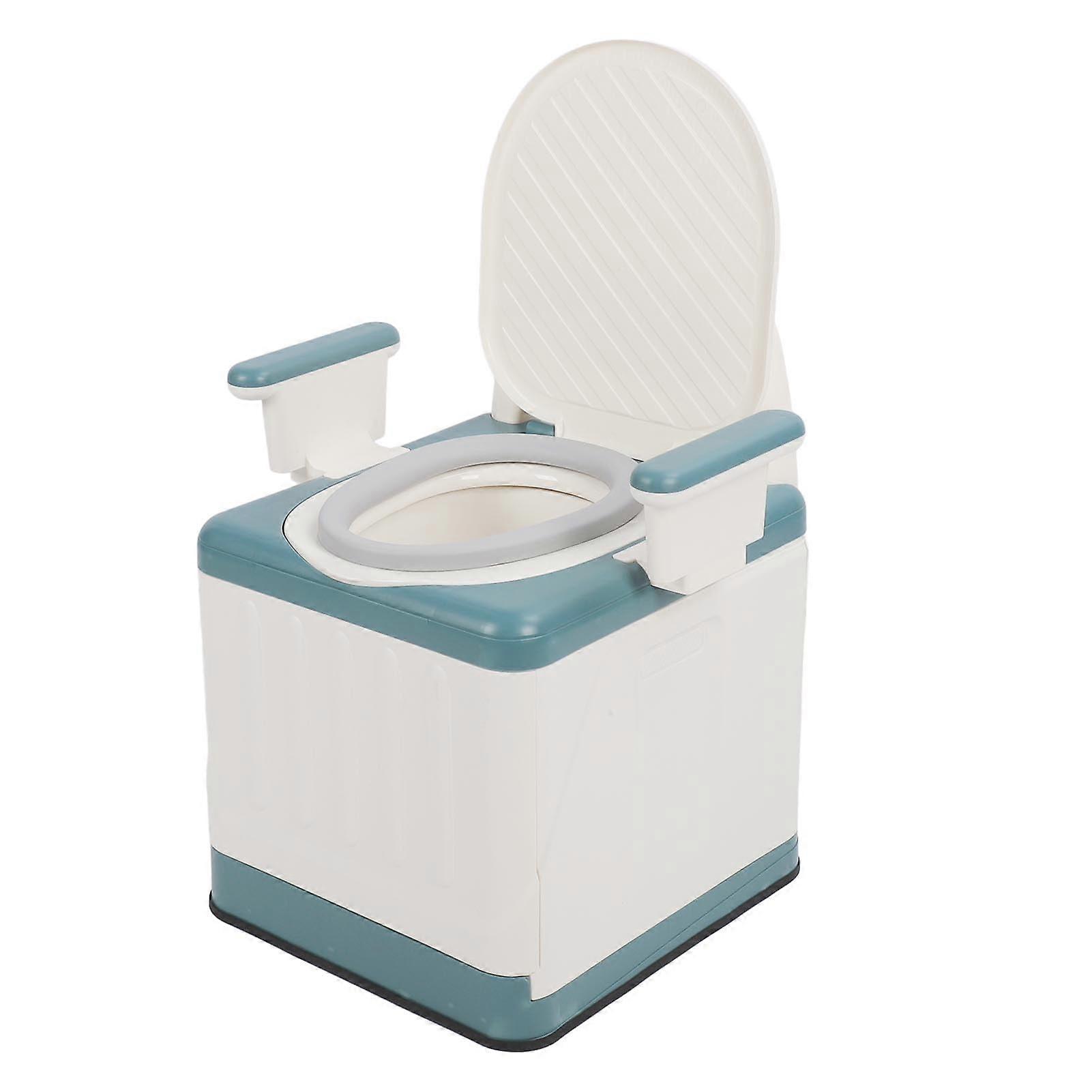 Adults Toilet Bedside Commode Potty Chair, Foldable, Anti-Slip Design for Elderly and Pregnant, Portable and Lightweight
