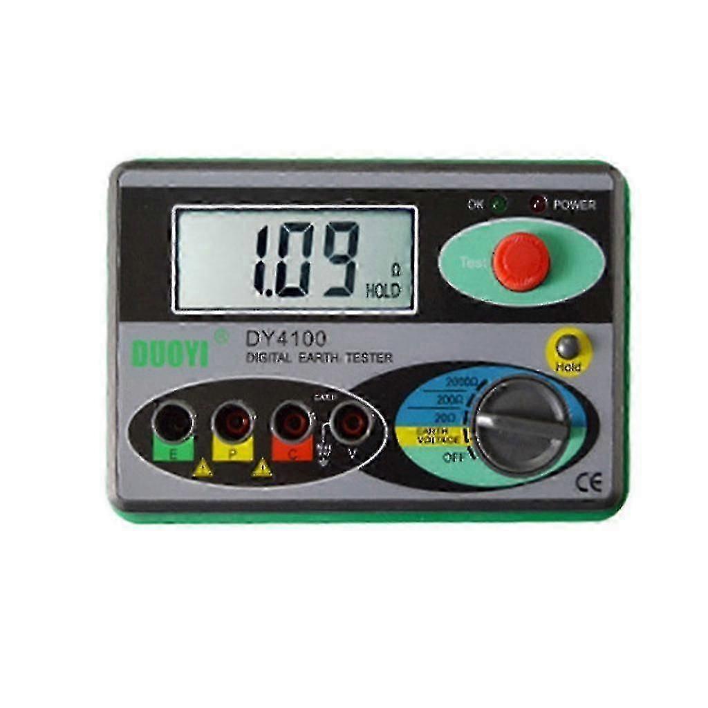 Digital Earth Ground Resistance Tester Multimeter Resistance Measurer Durable