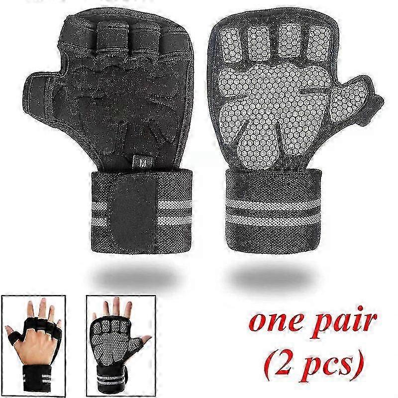 Gants d’haltérophilie Lifting Palm Grips Pads Entraînement Musculation Entraînement Gants de fitness Entraînement Haltère Enveloppement de poignet