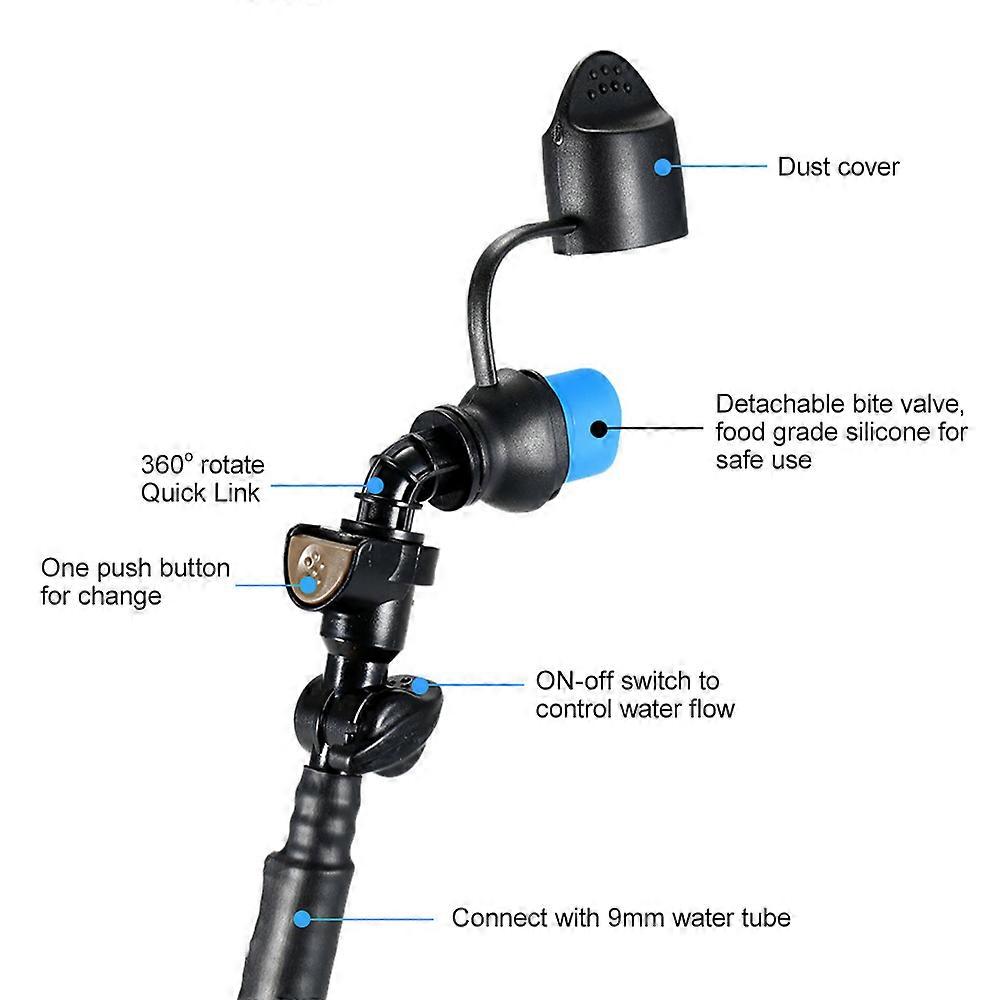 Hydration Bladder Tube with On-off Switch Hydration Pack Hose Replacement Hydration Pack Tube Clip Hydration Bladder Accessory