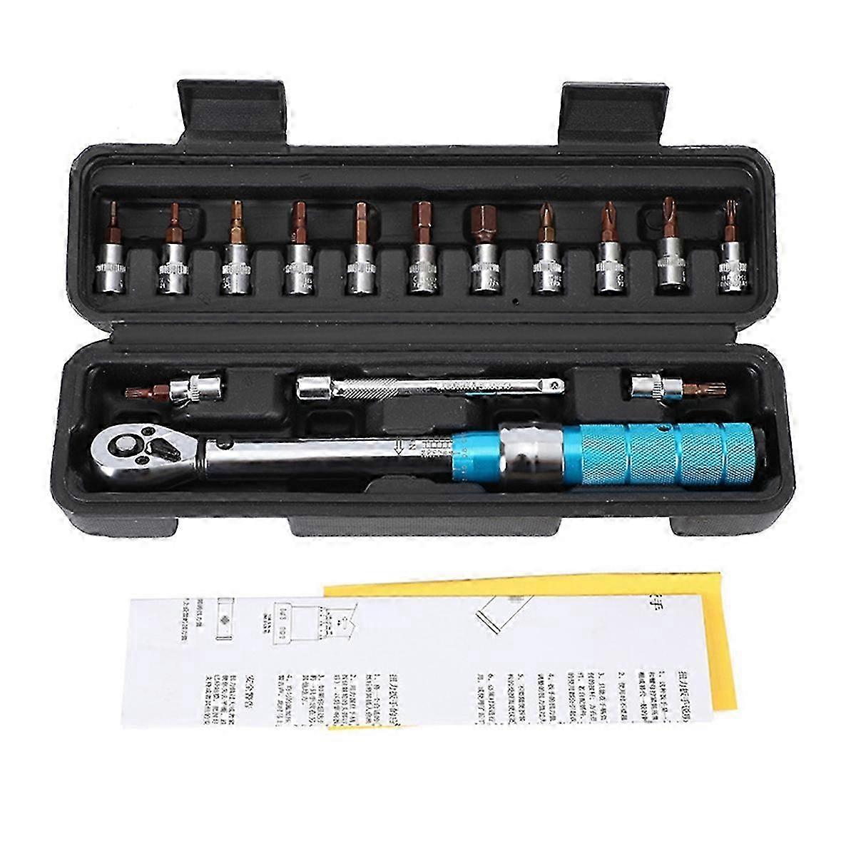 15Pcs/Set Wrench Set 1/4Inch 2-24Nm Bike Wrench Hex Key Tool Socket Spanner Set