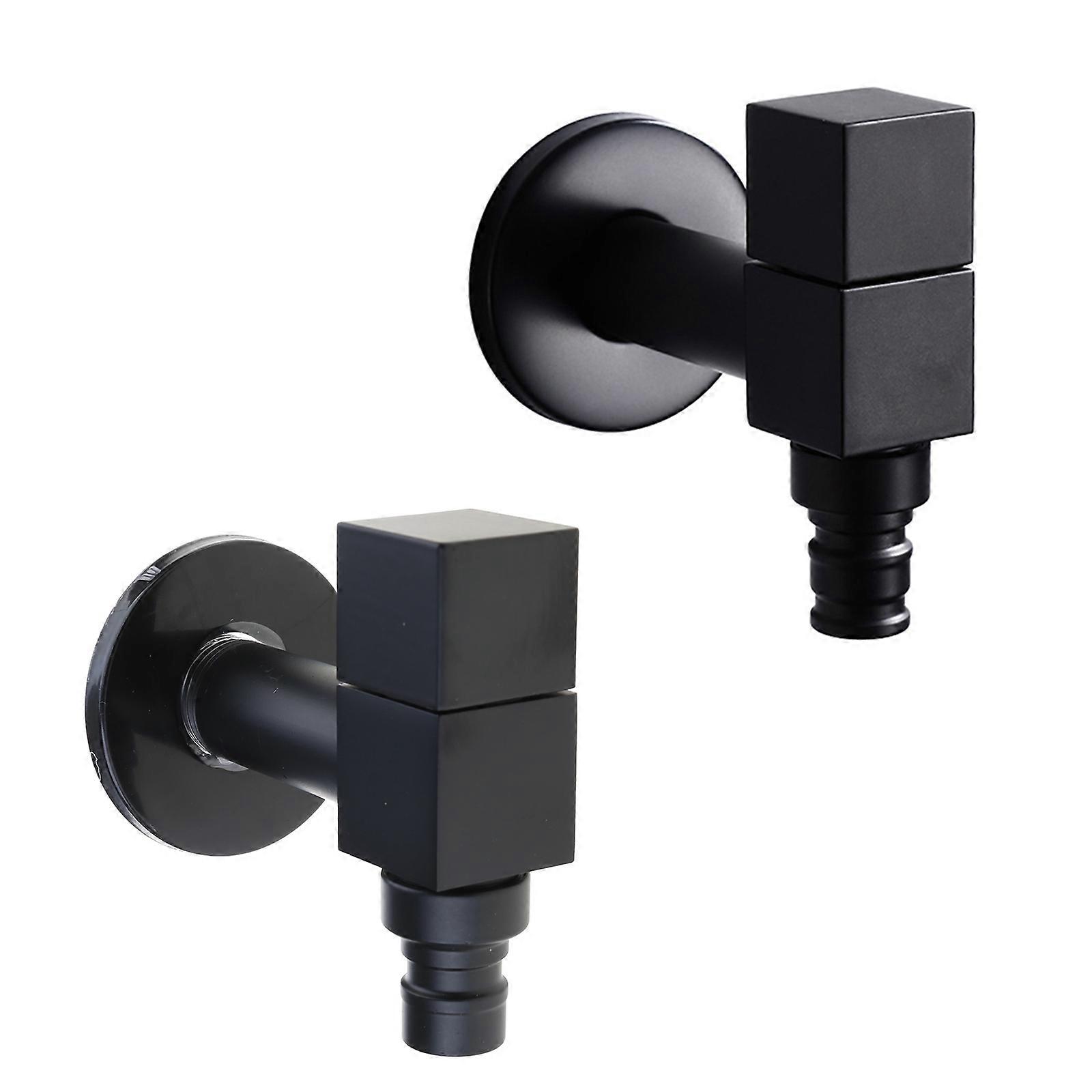 G1/2" Alle Kupfer Mopp Pool Wasserhahn Wandmontage Waschmaschine Single Kalter Wasserhahn Gartenarmaturen Einfache Installation Schwarz