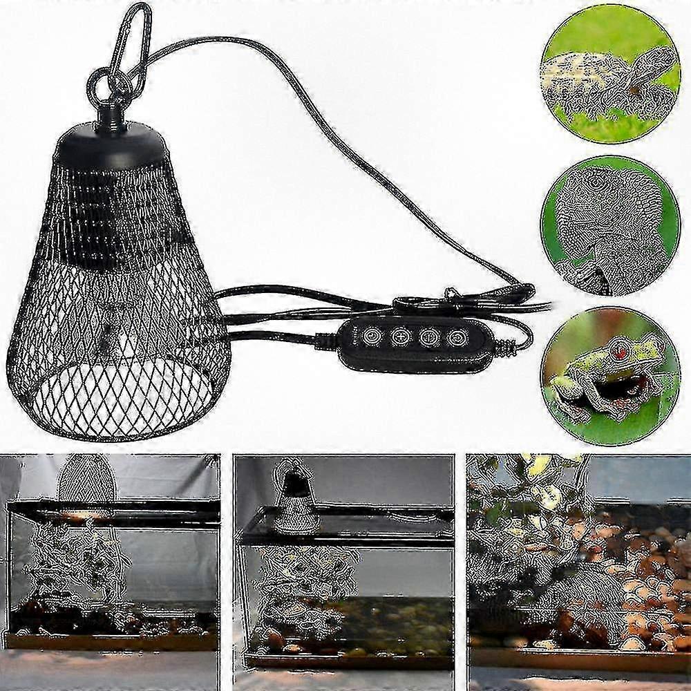 Dimmable Reptile Heat Lamp Suitable for Tortoises, Lizards, and Snakes with UVA and UVB Light