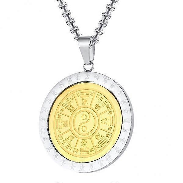 2X Two- Pánské Tai Chi Yin Yang přívěsek Bagua Osm diagramů Talisman náhrdelník