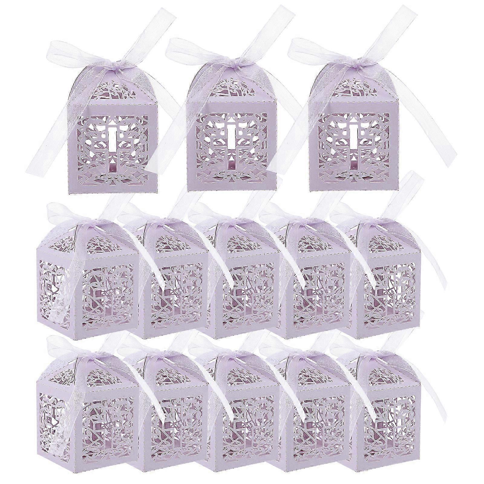20pcs Paper Candy Boxes Hollow Candy Boxes Festival Party Favor Boxes Chocolate Boxes