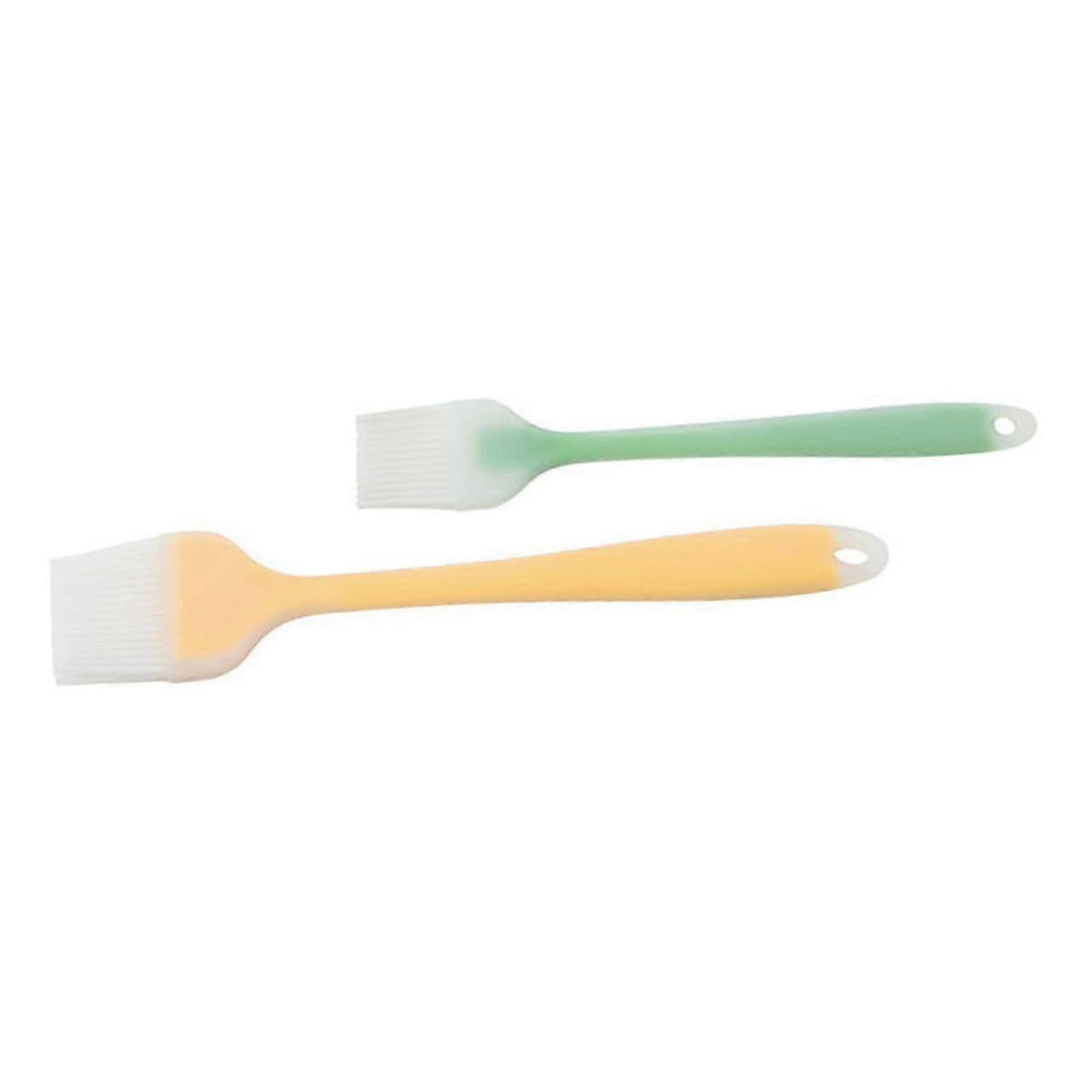 Silicone Basting Brush 2-Pack For BBQ Sauces, Ergonomic Handle, Portable Kitchen And Grill Tool