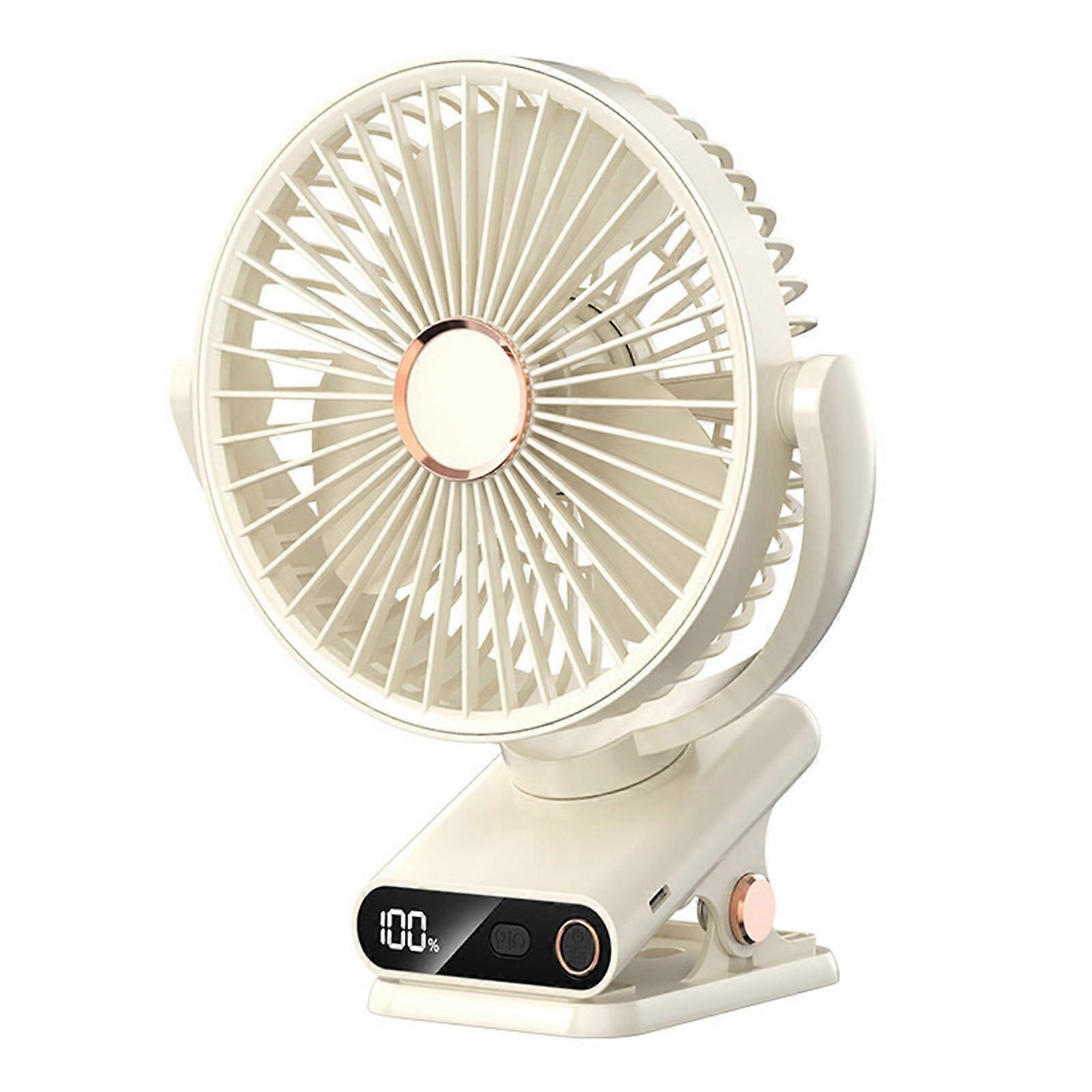 Rechargeable Clip On Desk Fan With 5 Speed Setting 2000mAh Battery USB Rechargeable Fan For Office Car Camping Strollers
