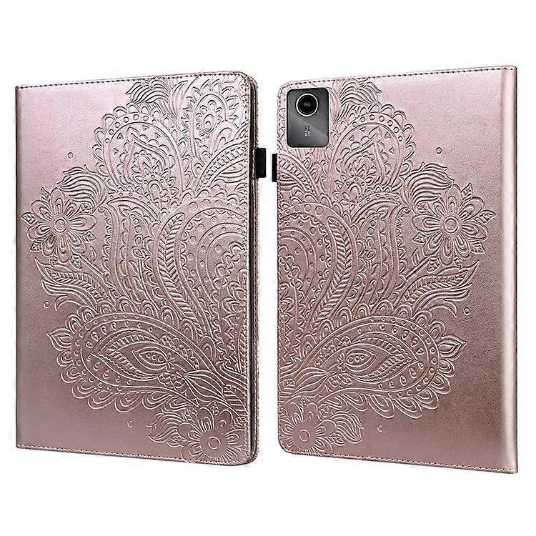 Compatible For Lenovo Tab M11 (Xiaoxin Pad 11 2024) Case Flower Pattern PU Leather Stand Tablet Cover