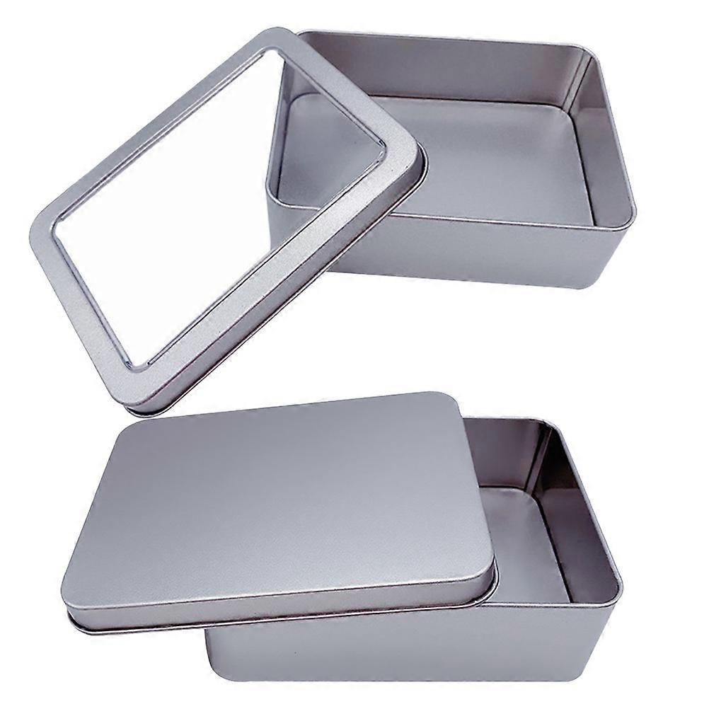 Puzzle Cards Storage Box 2PCS Durable Household Organizer with Visible & Invisible Lids for Home Daily Use