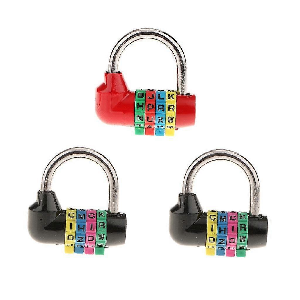Padlock with 3 Dial Combination Lock