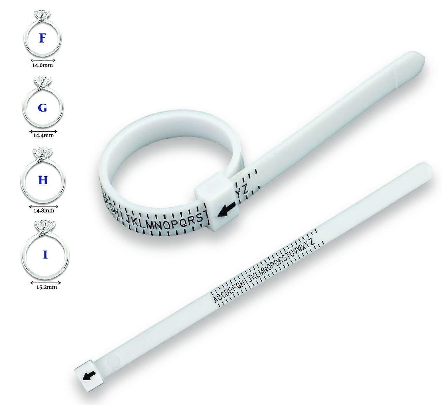 With Ring Size Guide Chart for Women & Men a Handy Ring Gauge UK Sizes Ring Sizer UK A-Z Ring Measurement Tool