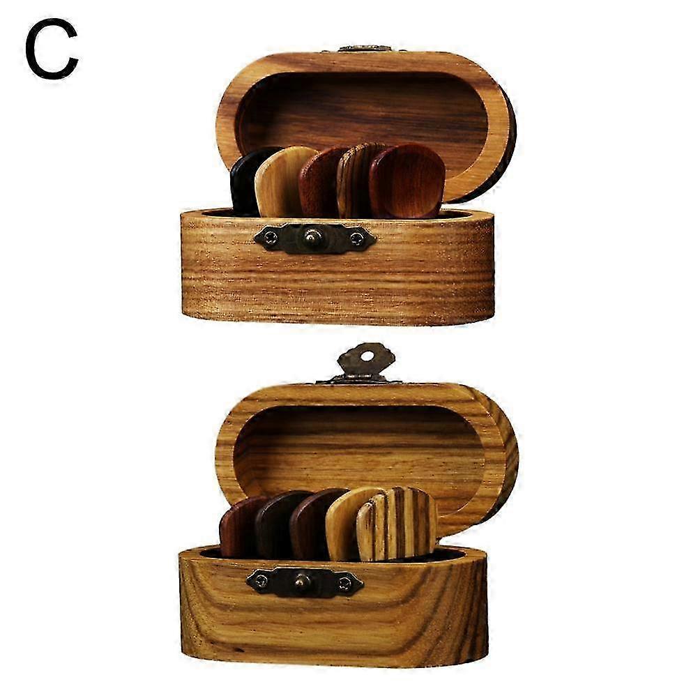 Trä Akustisk Gitarr Plockar Bas Ukulele Plektrum Hearted Shape Plectrum 2025