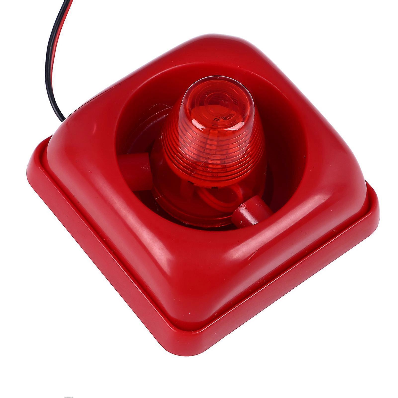 Industrial Sound Light Alarm 115DB Ultra Loud Red Flashing Lights Fire Strobe Siren