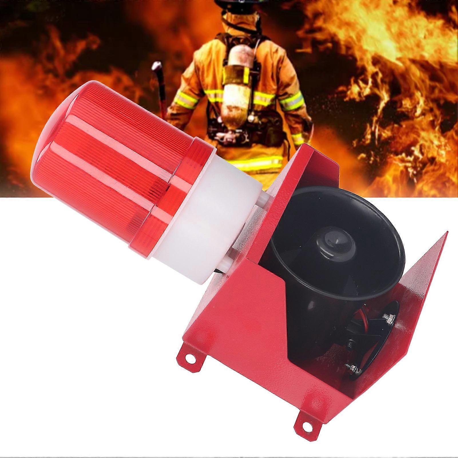 אזעקת סירנה תעשייתית חיצונית 115dB קול אור צופר עמיד למים חירום הבהוב אזהרה אור CN תקע 220V 