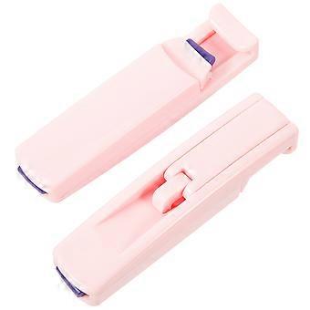 Mini Wimpernzange Kunststoff Auto Form Wimpern Curling Gerät Kosmetische Routine Frauen Rosa 6,8 * 1,5 * 1,3 cm 2 Stück
