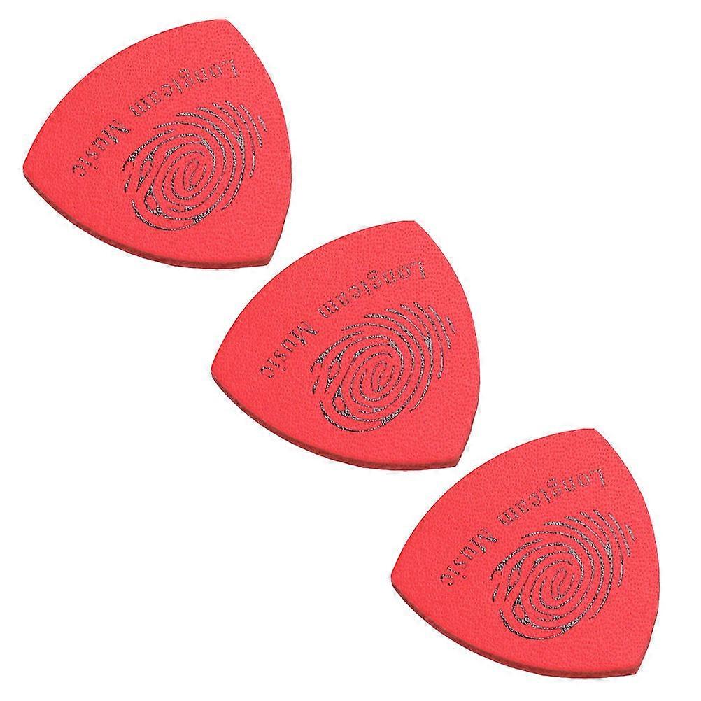 Guitar Picks for Finger Practical Ukulele Picks with Paper Box Red 3Set Classic Guitar Pick Shape For Performance