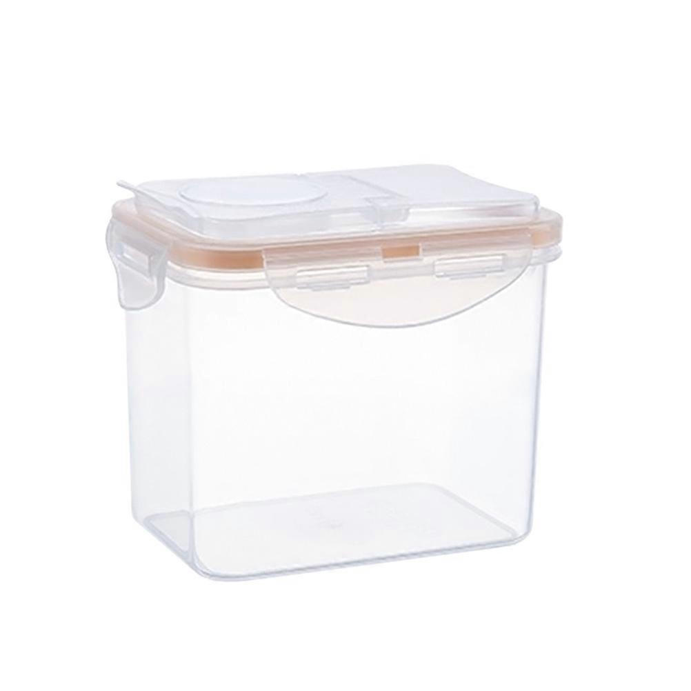 Food Container Cereal Storage Box For Household Users Fresh-Keeping Leak-Proof Orange 1000ML 1Pcs