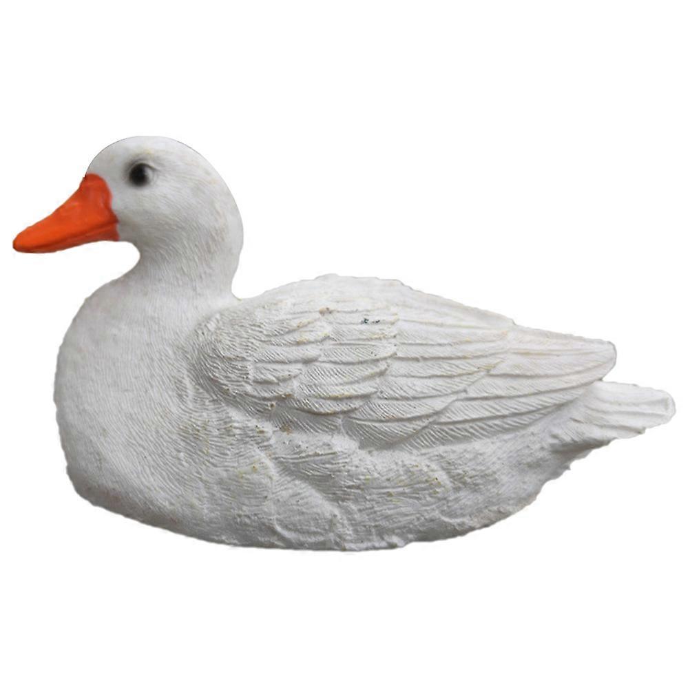 Duck Figurines Home Decor Resin Miniature Ornament Car Decoration Entranceway 5.4 3.0 2.9in Duck Shape Adorable Animal Statue 1Pcs
