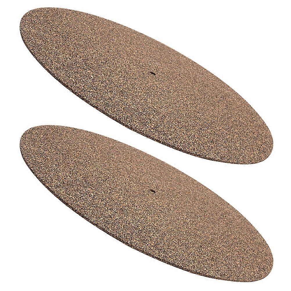 Record Player Pad Cork Slipmat For Turntable Vibration Reduction 11.67X11.67X0.04In 2Pcs
