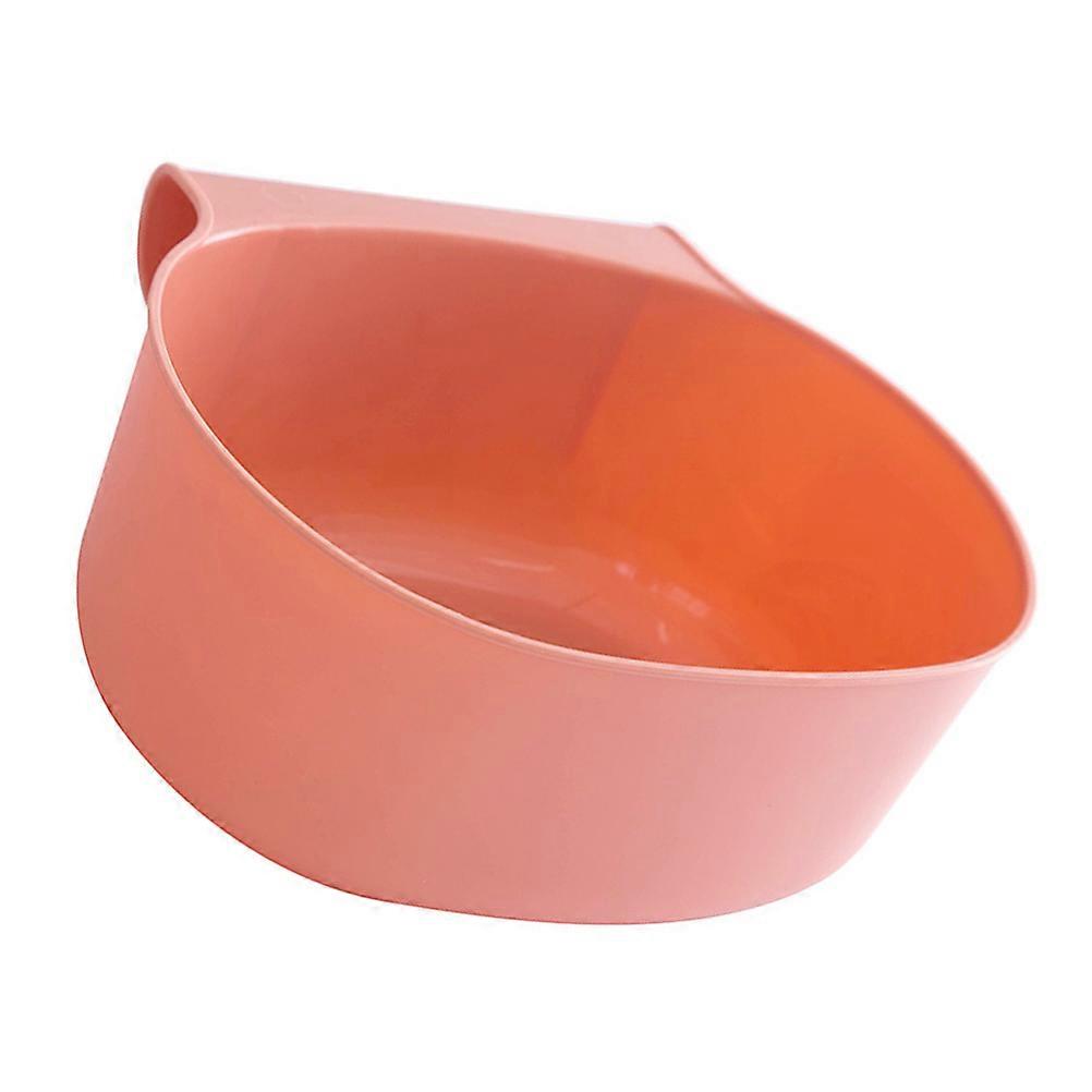 Small Trash Can Plastic Wastebasket Home Use Pink 8.3X7.0X3.5in Hanging Storage 1Set