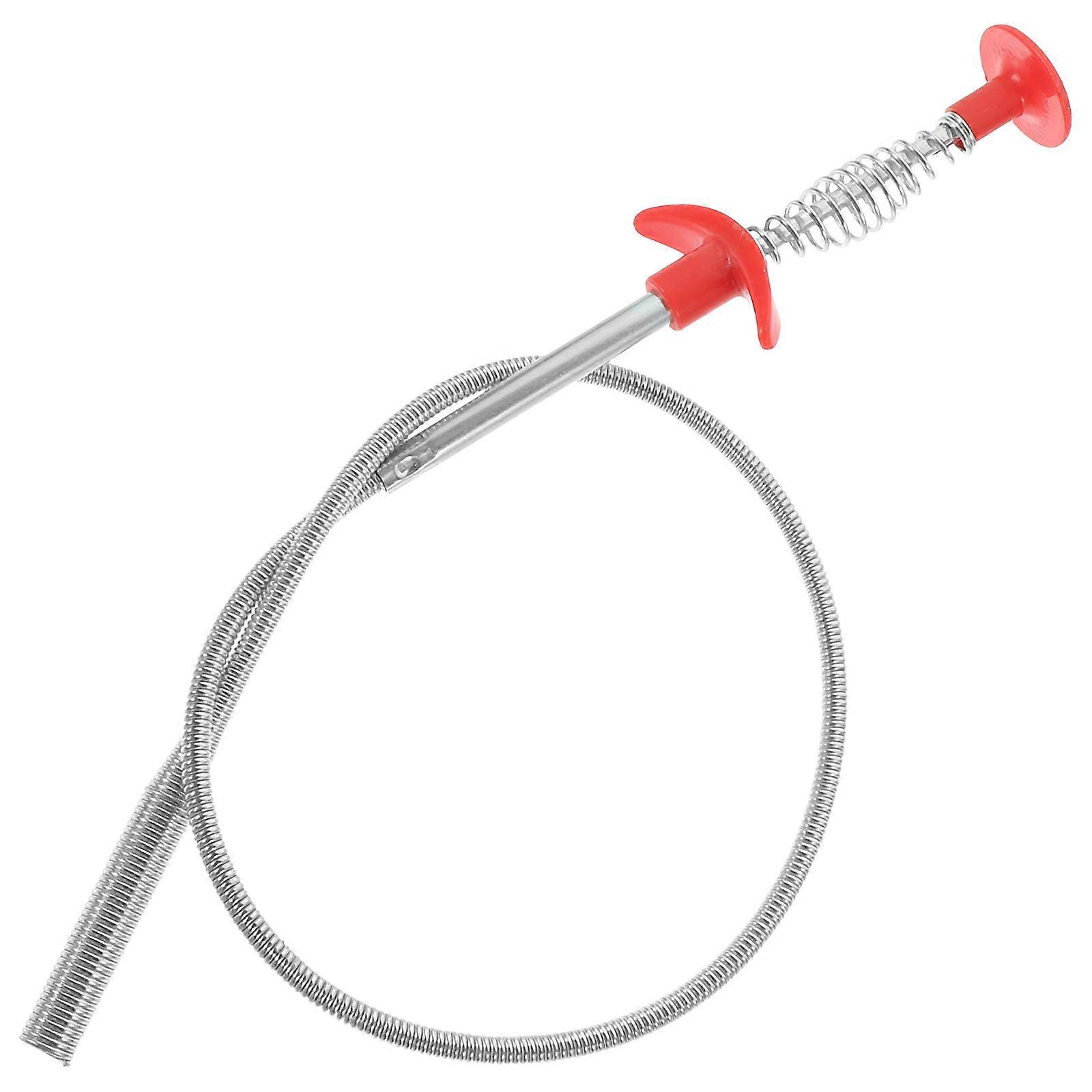 Flexible Drain Cleaning Tool Stainless Steel PP Multifunctional Grabber Claw for Kitchen Bathroom Sinks Soft Bendable Pipe Cleaner for Narrow Curved