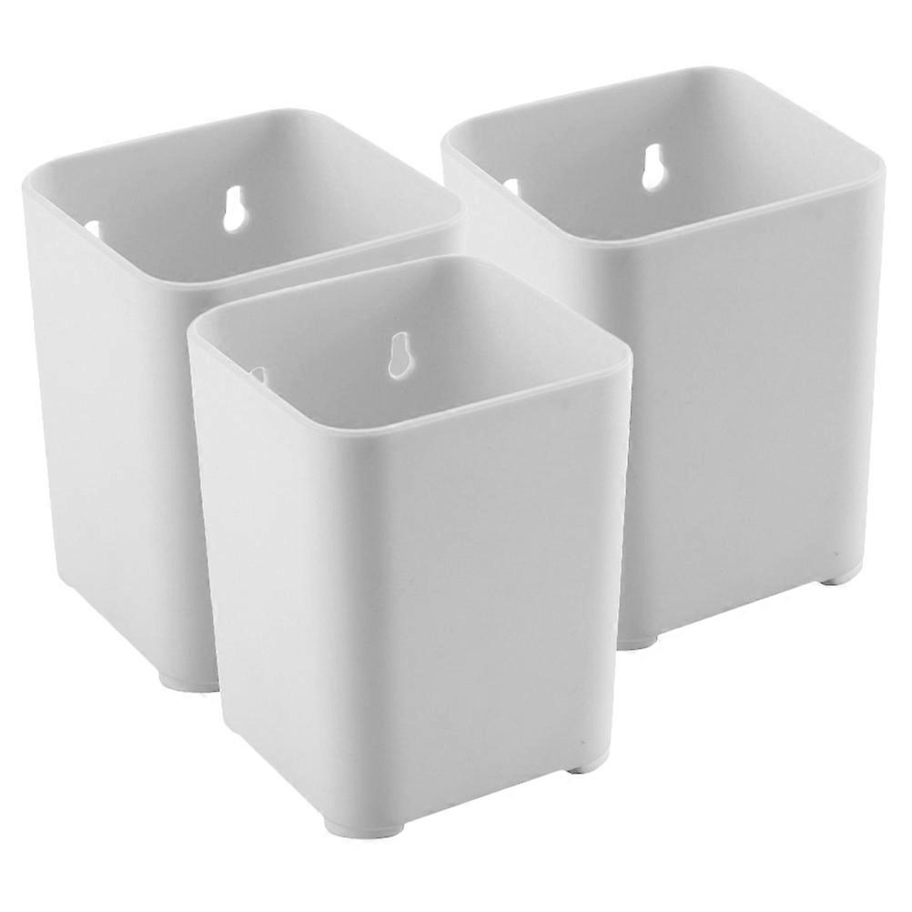 Creative Pen Holder Wall Mount Organizer Space-saving Storage Container 4.24X3.34X3.34in 3Pcs